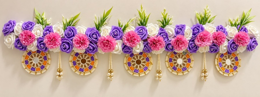 Lavender bloom pearl toran